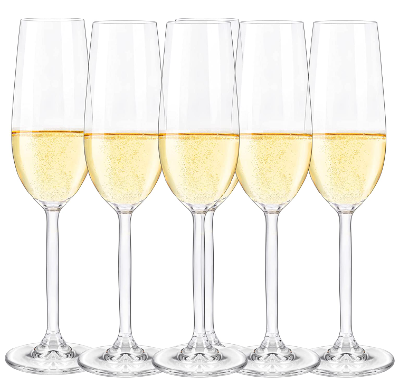 crystal champagne glasses set of 6